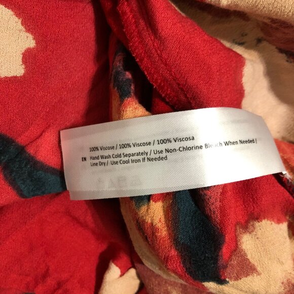 Band Of The Free ‎ Women's Red & Black Floral Button-Front Dress Size Medium NWT - Picture 7 of 8